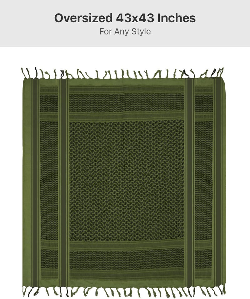 Free Soldier وشاح عسكري شماغ تكتيكي صحراوي كوفية رأس و رقبة مع خيوط للرجال والنساء - Image 4